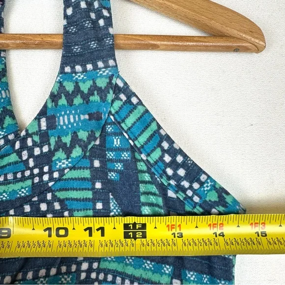 Prana Cali Tank Racerback A-line Knit Stretch Geo Dress Athleisure Outdoors - Picture 5 of 6